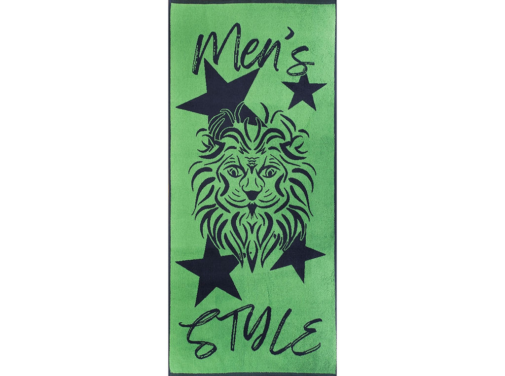 6с102.411ж1 Стиль льва(т.серый) Полотенце махровое 67х150см