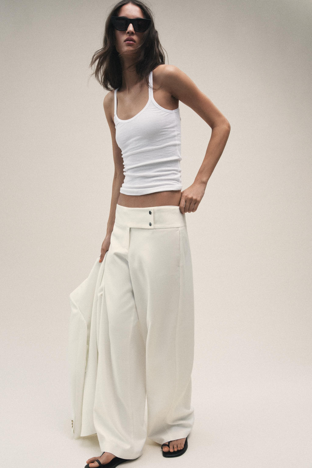 LOW-RISE STRAIGHT-LEG TROUSERS - Zara фото 7