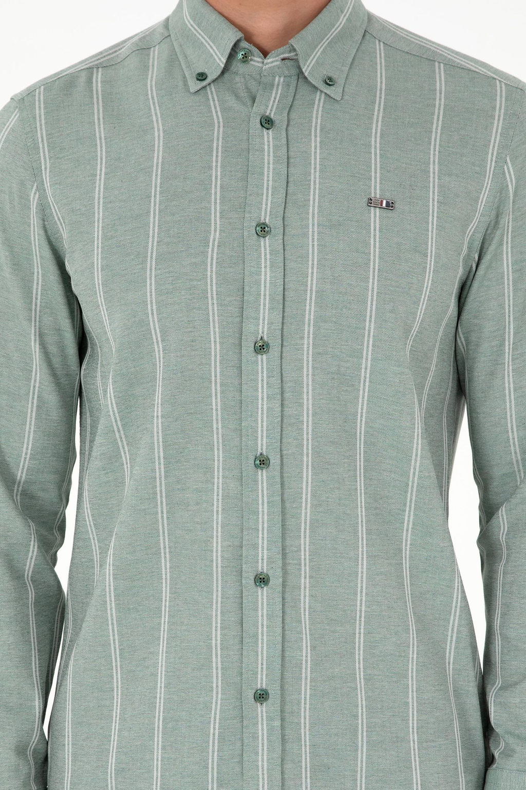 Мужская темно-зеленая рубашка с длинным рукавом Неожиданная скидка в корзине - U.s. polo assn фото 7