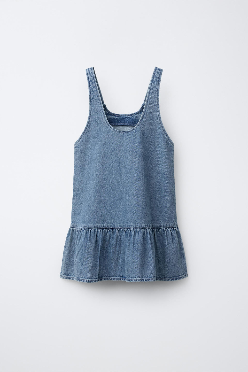 VESTIDO DENIM FLORES BORDADAS / Azul - Zara фото 4