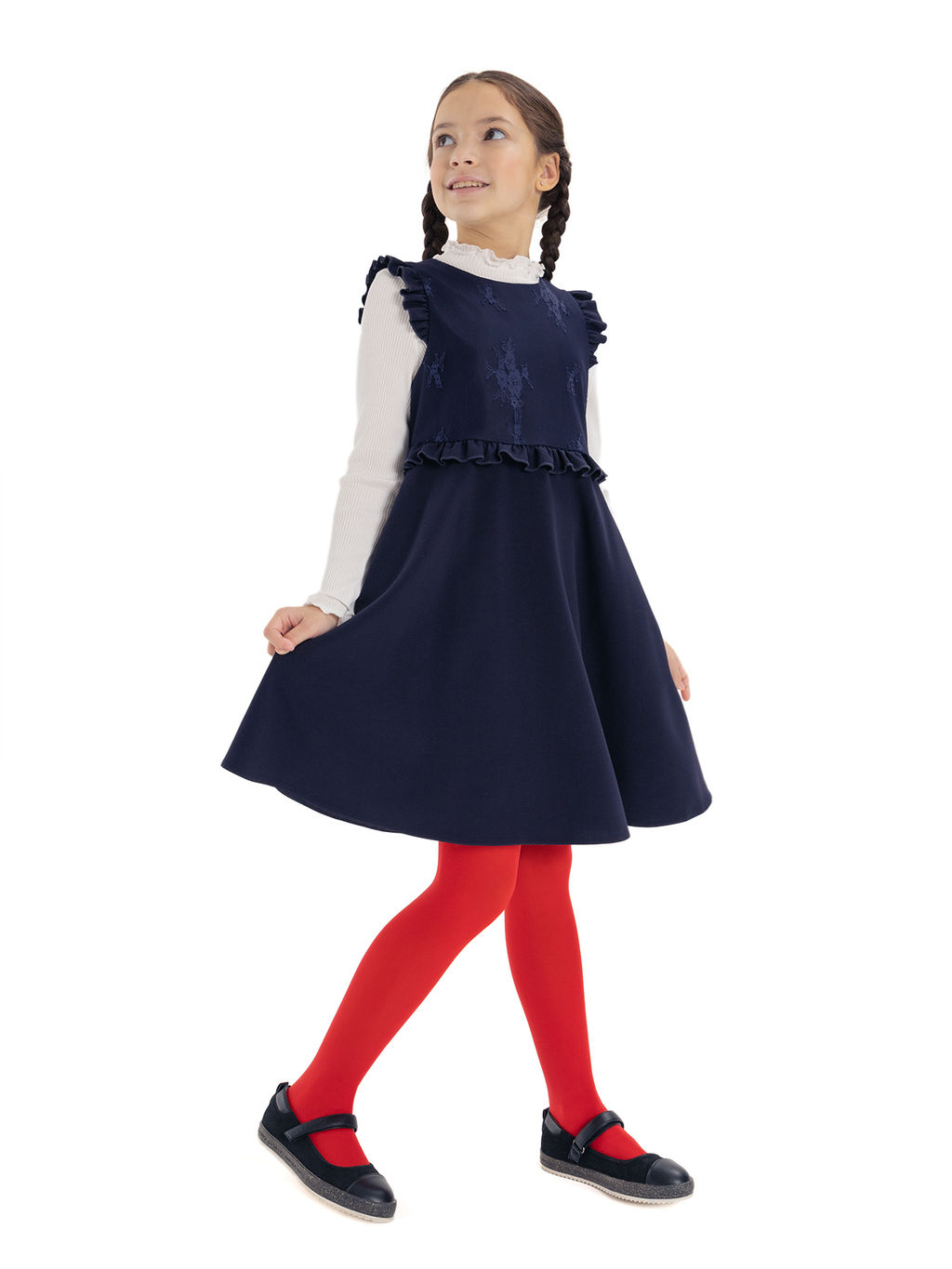 Школьный сарафан для девочки О76069 - Карамелли фото 3