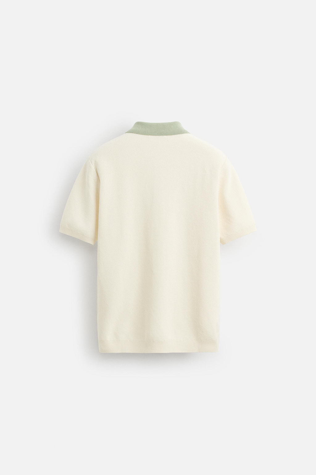CONTRAST KNIT POLO SHIRT - Zara фото 7