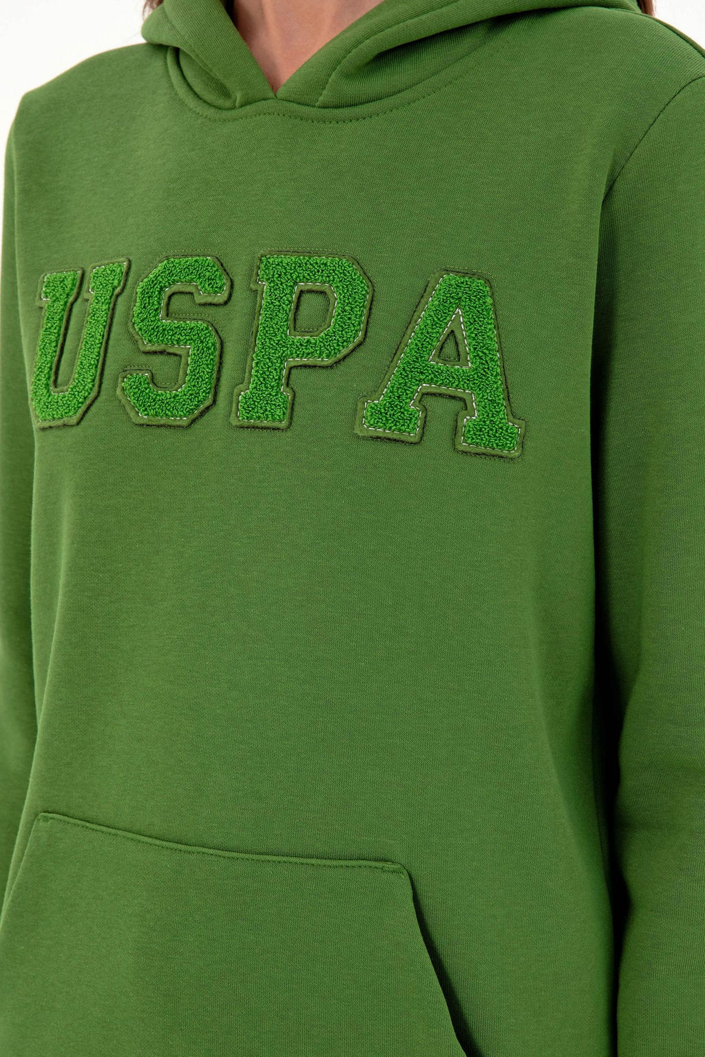 Женский зеленый базовый свитшот Неожиданная скидка в корзине - U.s. polo assn фото 7