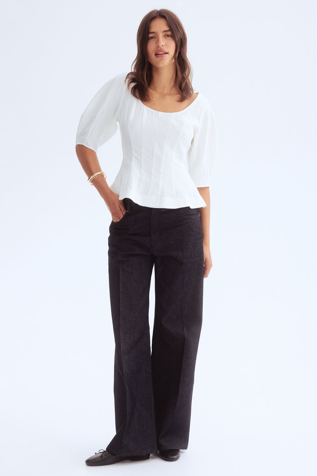 Blusa con escote en U - H&m фото 4