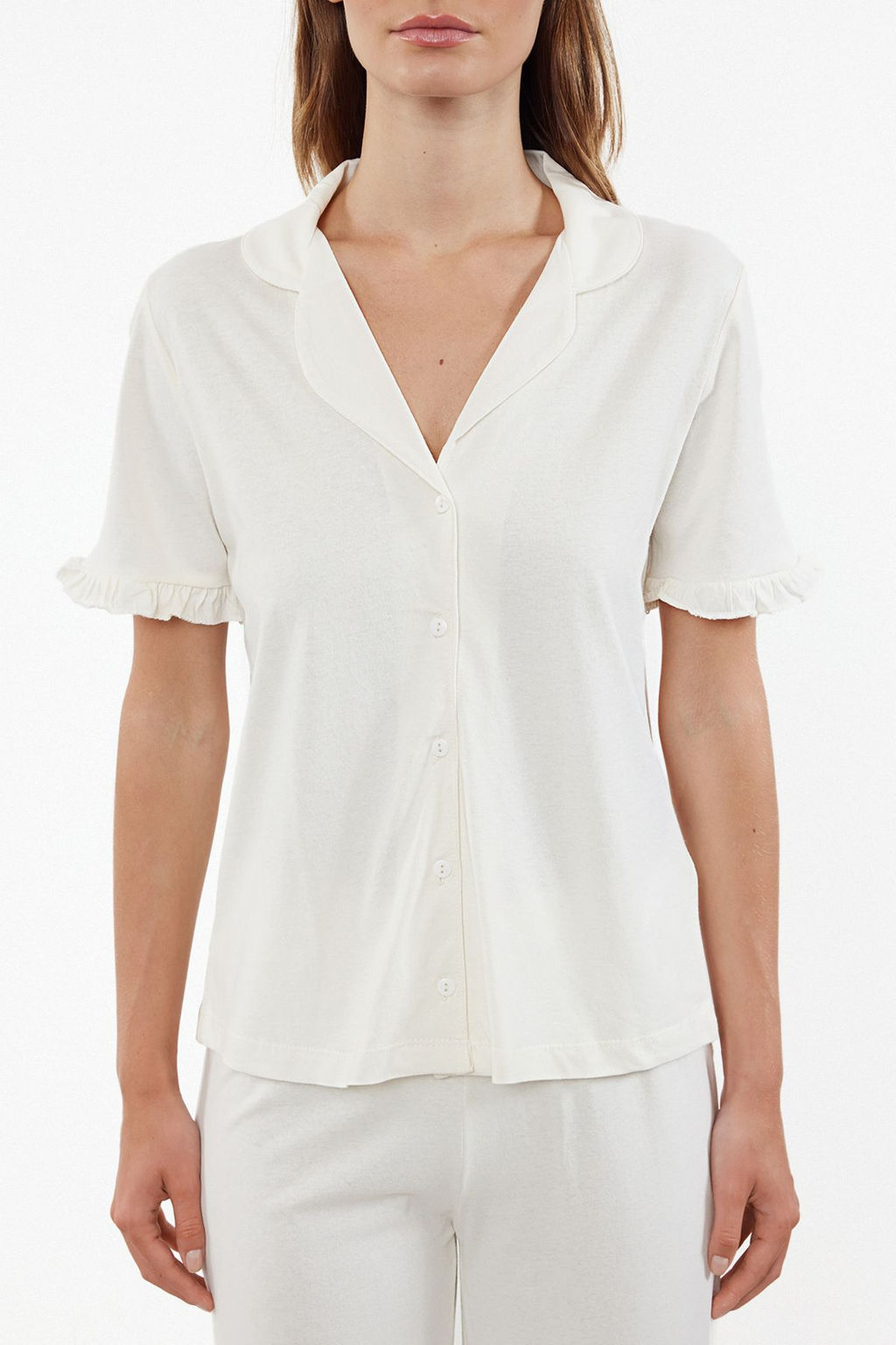 Trendyolmilla Mint %100 Pamuklu F?rf?r Detayl? Orme Pijama Tak?m? THMSS24PT00223 фото 4