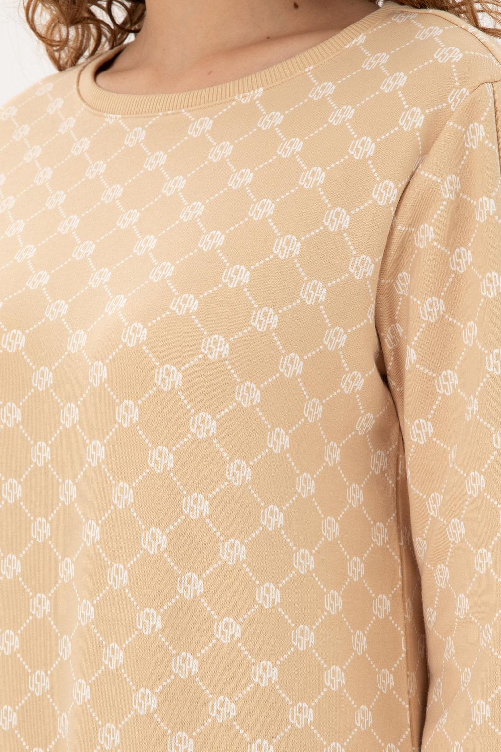 Женская толстовка песочного цвета Неожиданная скидка в корзине - U.s. polo assn фото 7