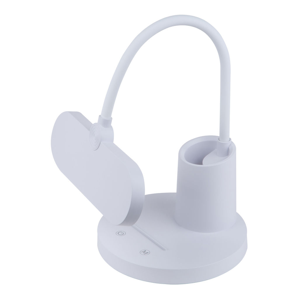 ULM-D603 10W/3000-6000K/DIM WHITE Светильник настольный светодиодный с подставкой под канцелярские принадлежности. Сенсорный выключатель. Диммер. Белый. TM Uniel