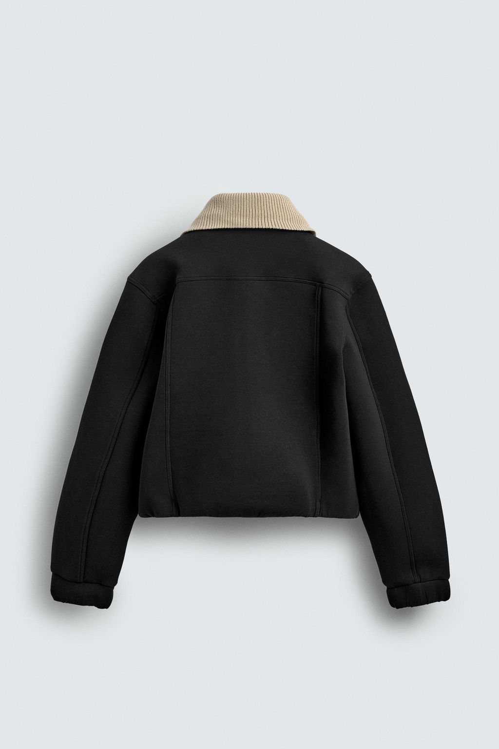 NEOPRENE-EFFECT JACKET WITH CONTRAST COLLAR - Zara фото 9