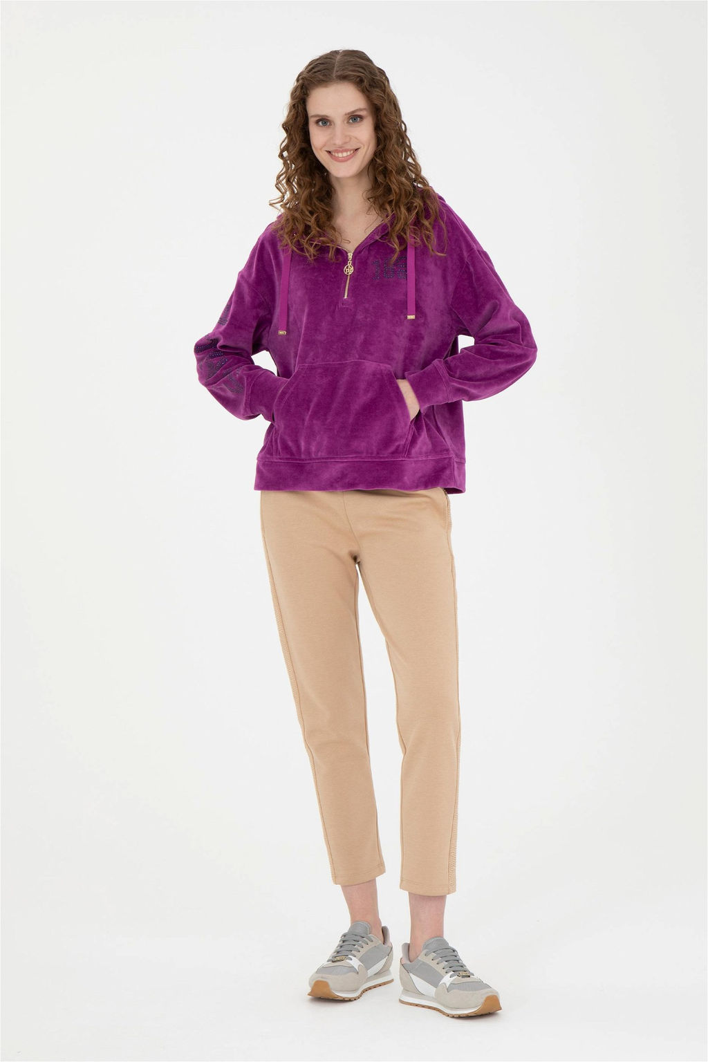 Женский фиолетовый свитшот - U.s. polo assn фото 4