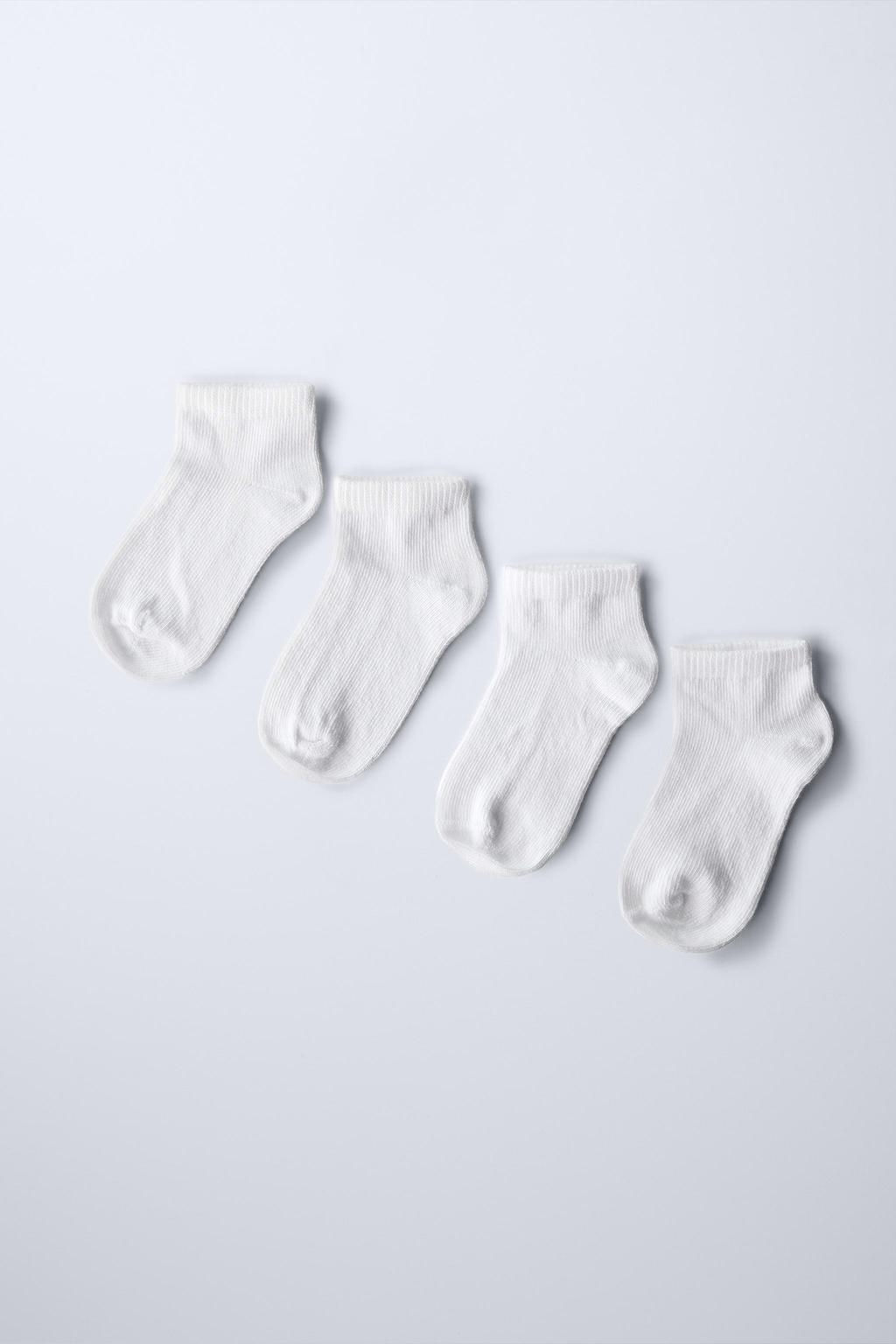 FOUR-PACK OF PLAIN ANKLE SOCKS - Zara фото 5