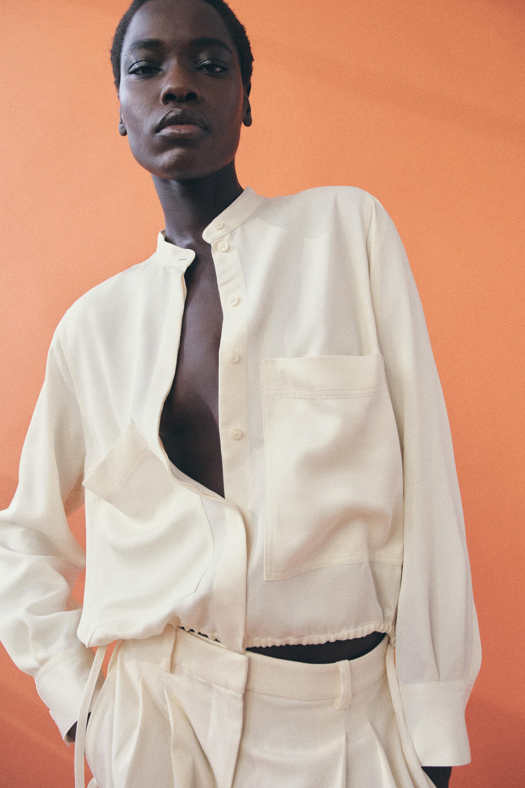 SATIN SHIRT ZW COLLECTION - Zara фото 4