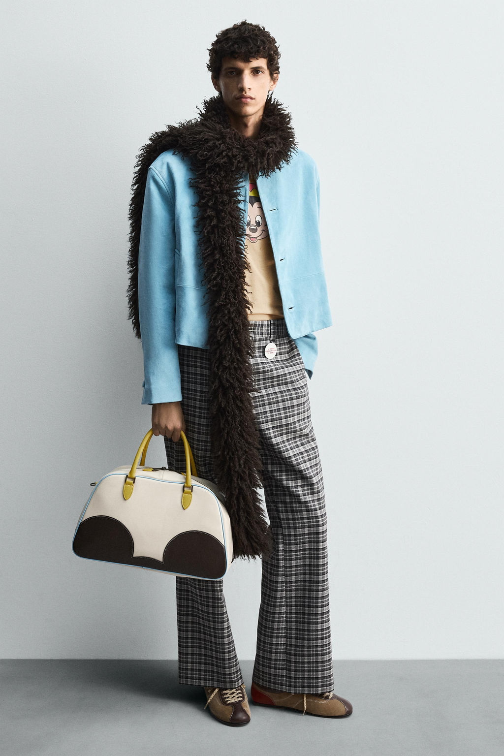 LEATHER CROSSBODY BAG HARRY LAMBERT FOR ZARA X DISNEY