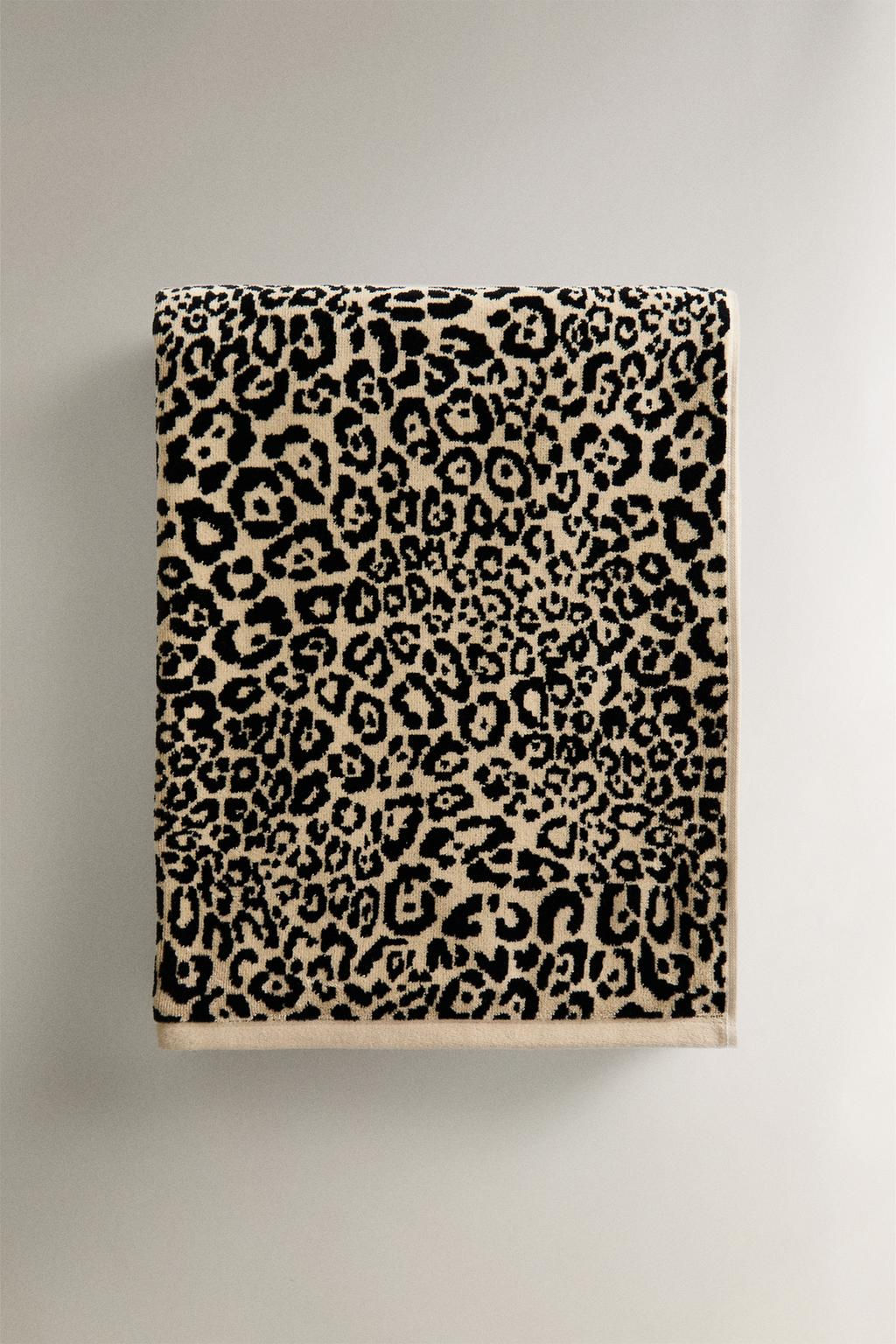 ANIMAL PRINT VELOUR BEACH TOWEL - Zara фото 3