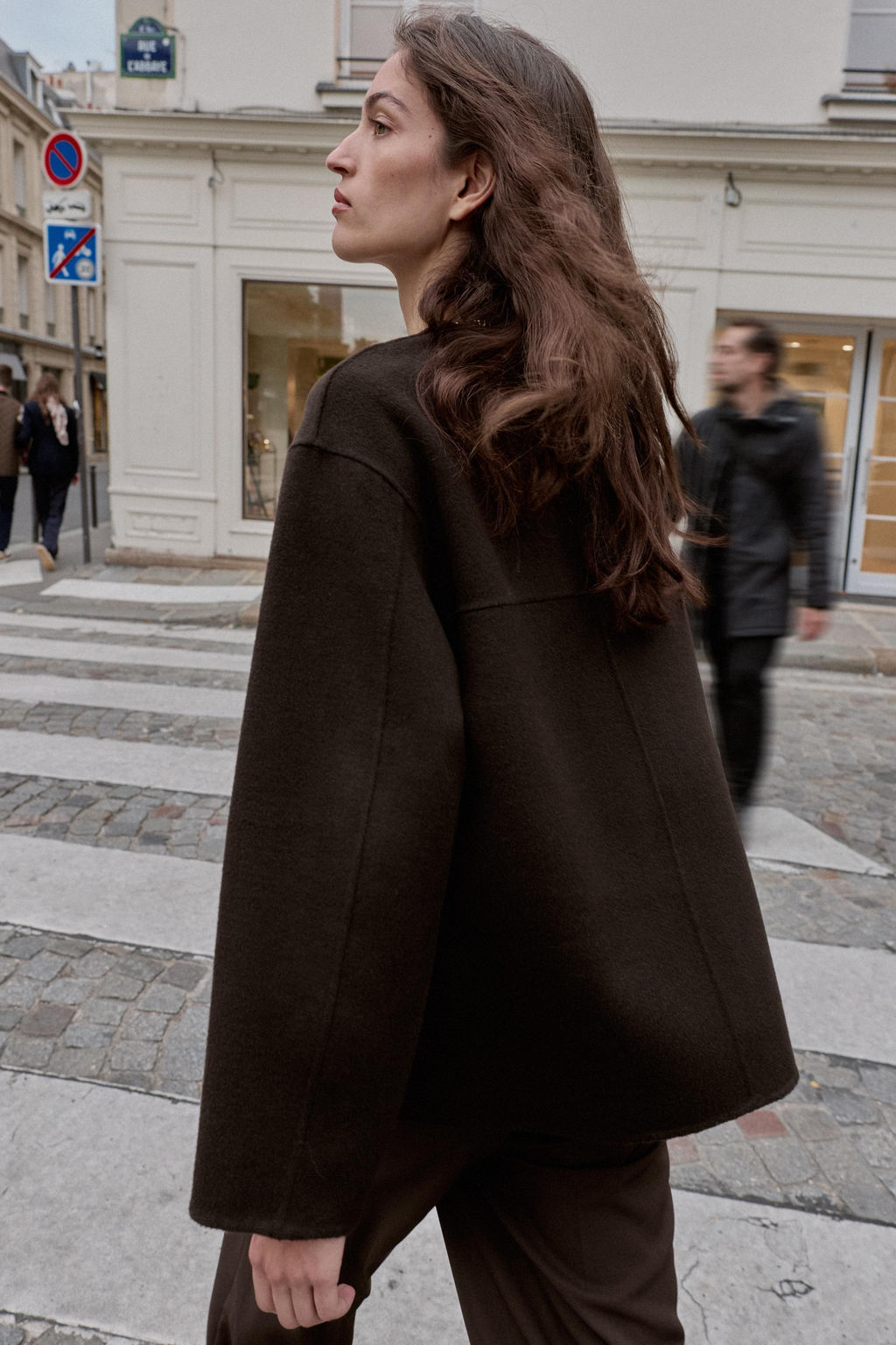 SHORT WOOL COAT WITH SCARF - Zara фото 8