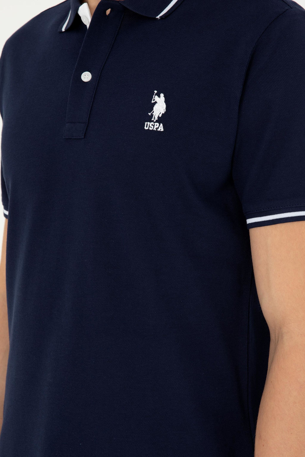 U. S. Polo Assn / Мужская темно-синяя базовая футболка - U.s. polo assn фото 14