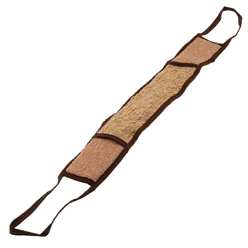 Мочалка банная "Лента" 55х10см, из джутовой нити с хлопковыми сегментами, "Eco-Price" (Россия)