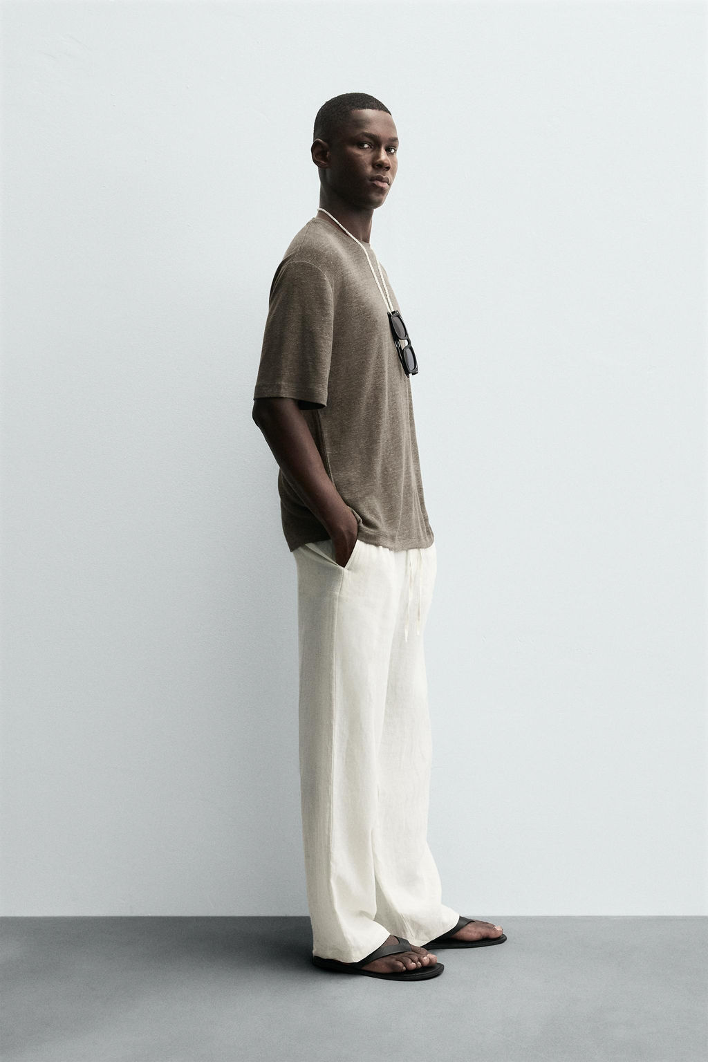 HEMP - VISCOSE T-SHIRT - Zara фото 4