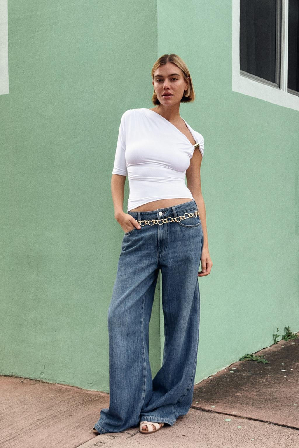ASYMMETRIC POLYAMIDE TOP - Zara фото 19
