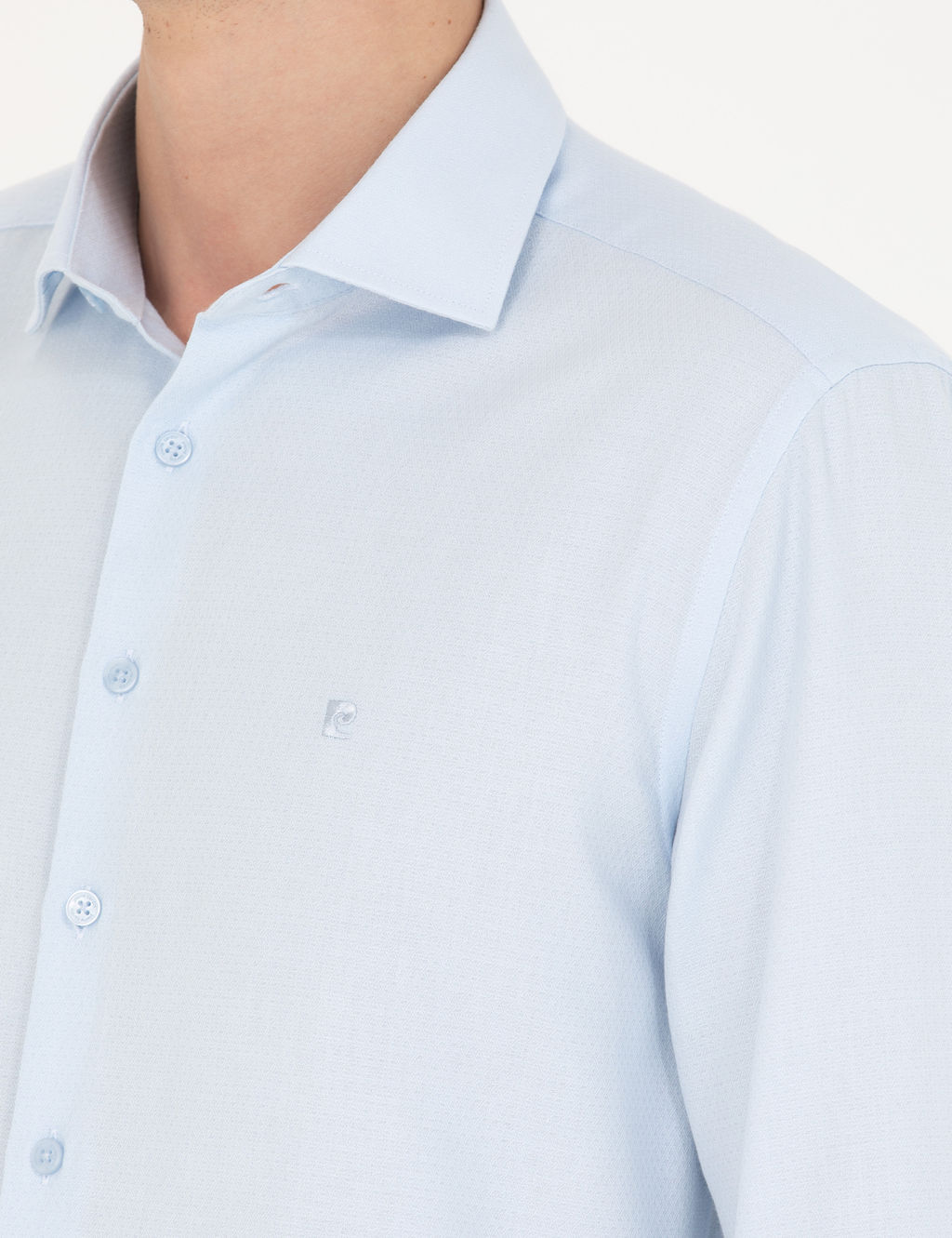 A__k Mavi Slim Fit Uzun Kollu G_mlek