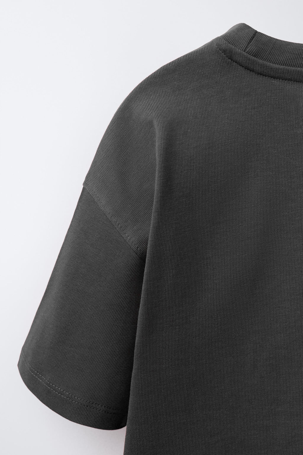 CAMISETA HEAVY WEIGHT TEXTO / Gris antracita - Zara фото 4