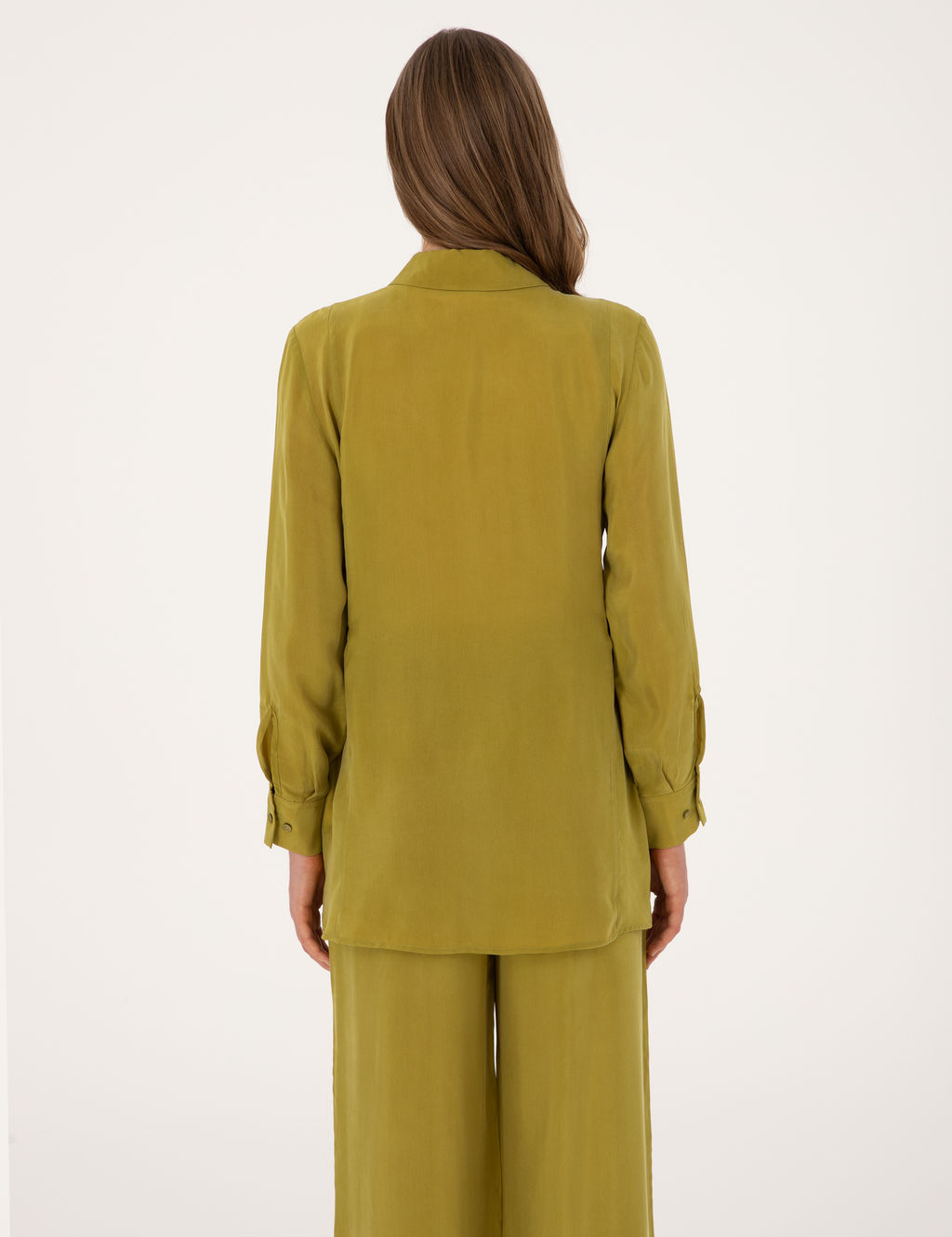 Ye_il Comfort Fit Kupro Uzun Kollu G_mlek