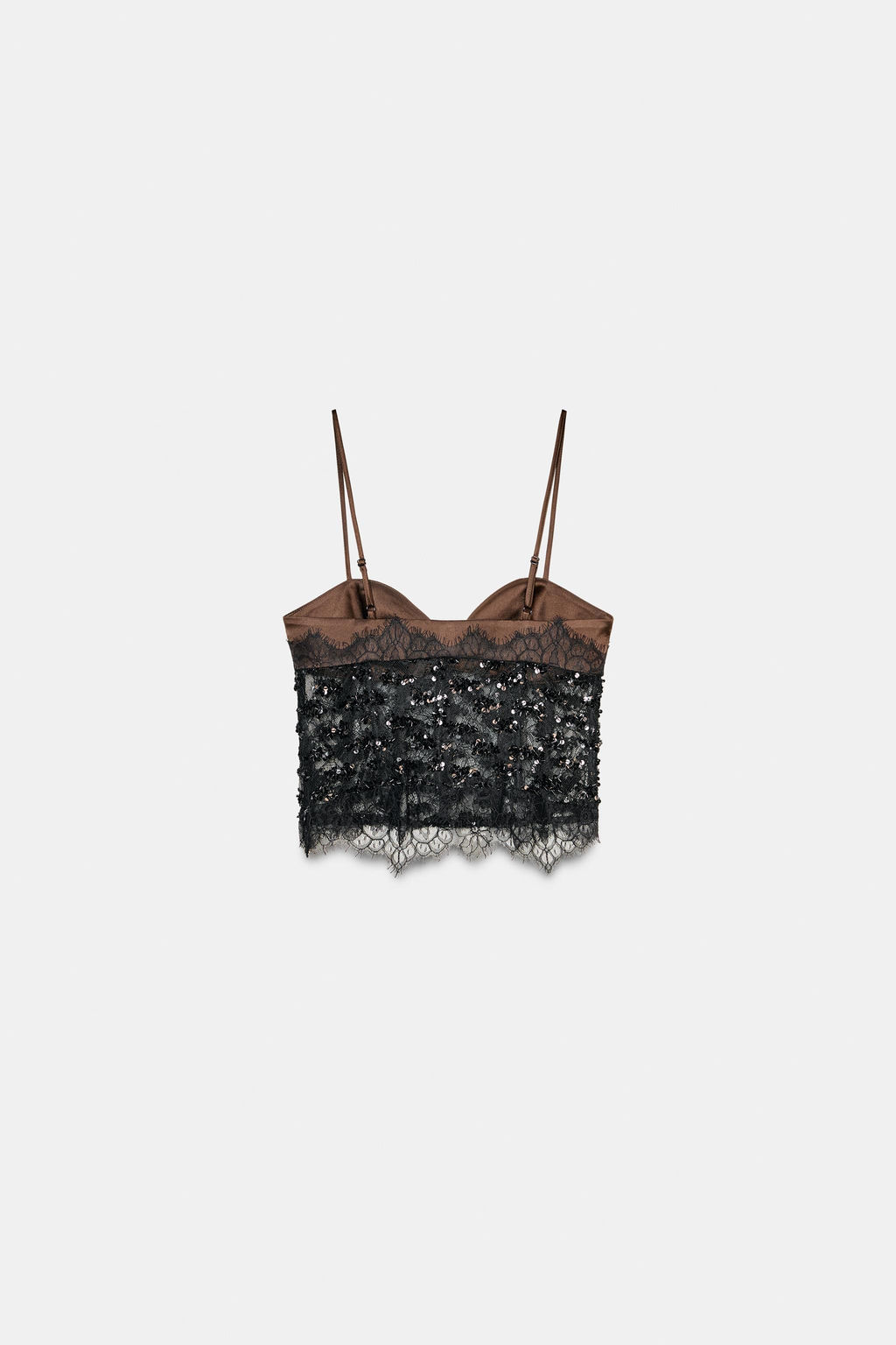 COMBINED SEQUIN CORSETRY-INSPIRED TOP - Zara фото 6