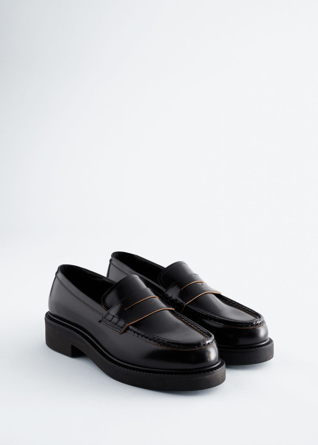Chunky Leather Loafers - H&m фото 4
