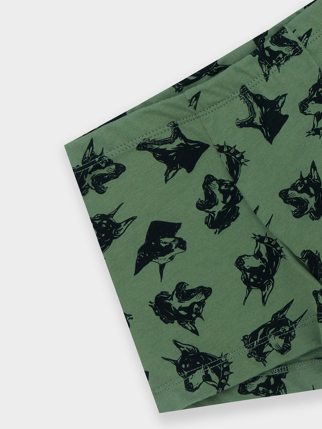 Цена за 2 штуки! Трусы для мальчиков зеленые с принтом доберманы - Mark formelle фото 3