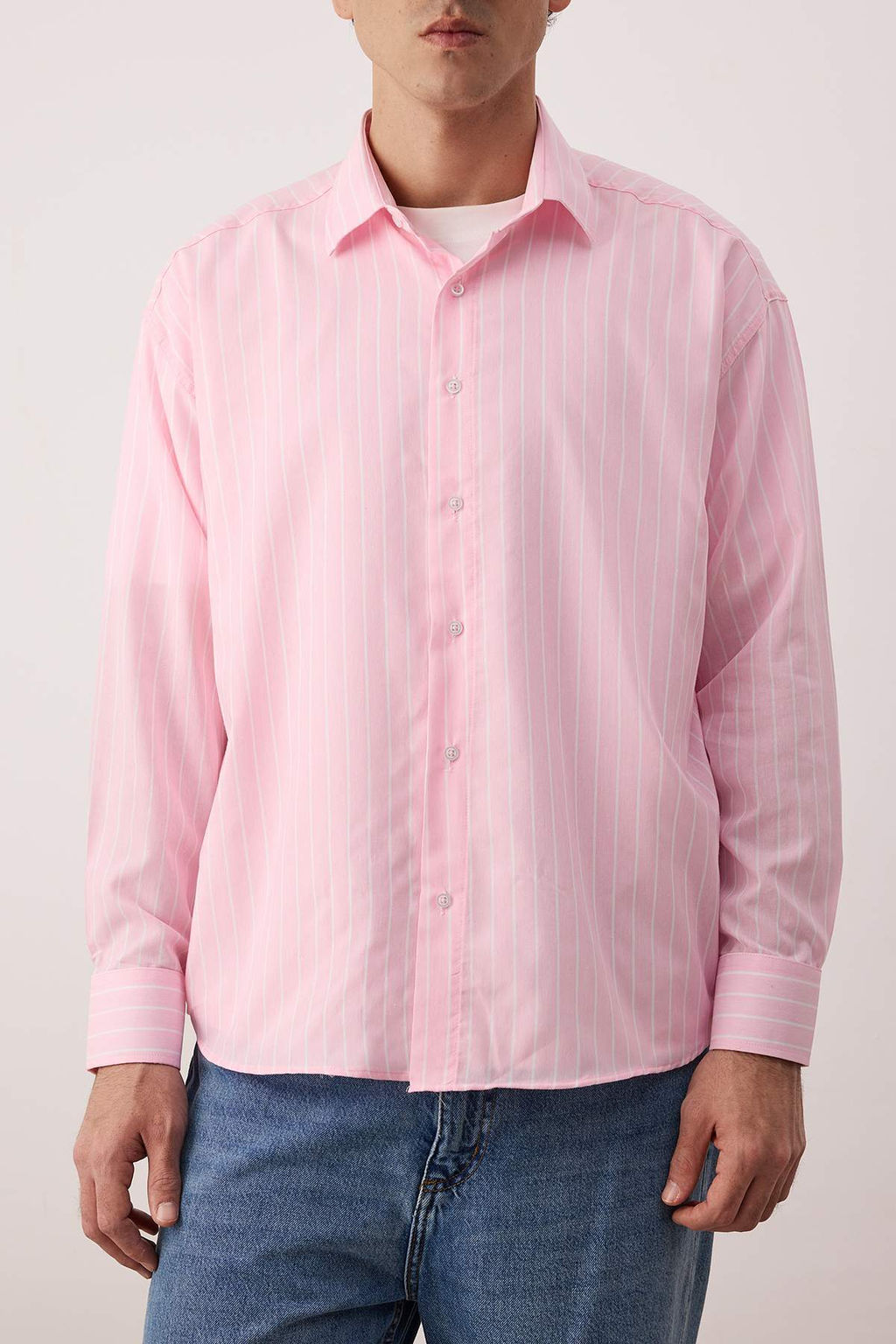 Pembe Regular Erkek Gomlek TMNAW26GO00026