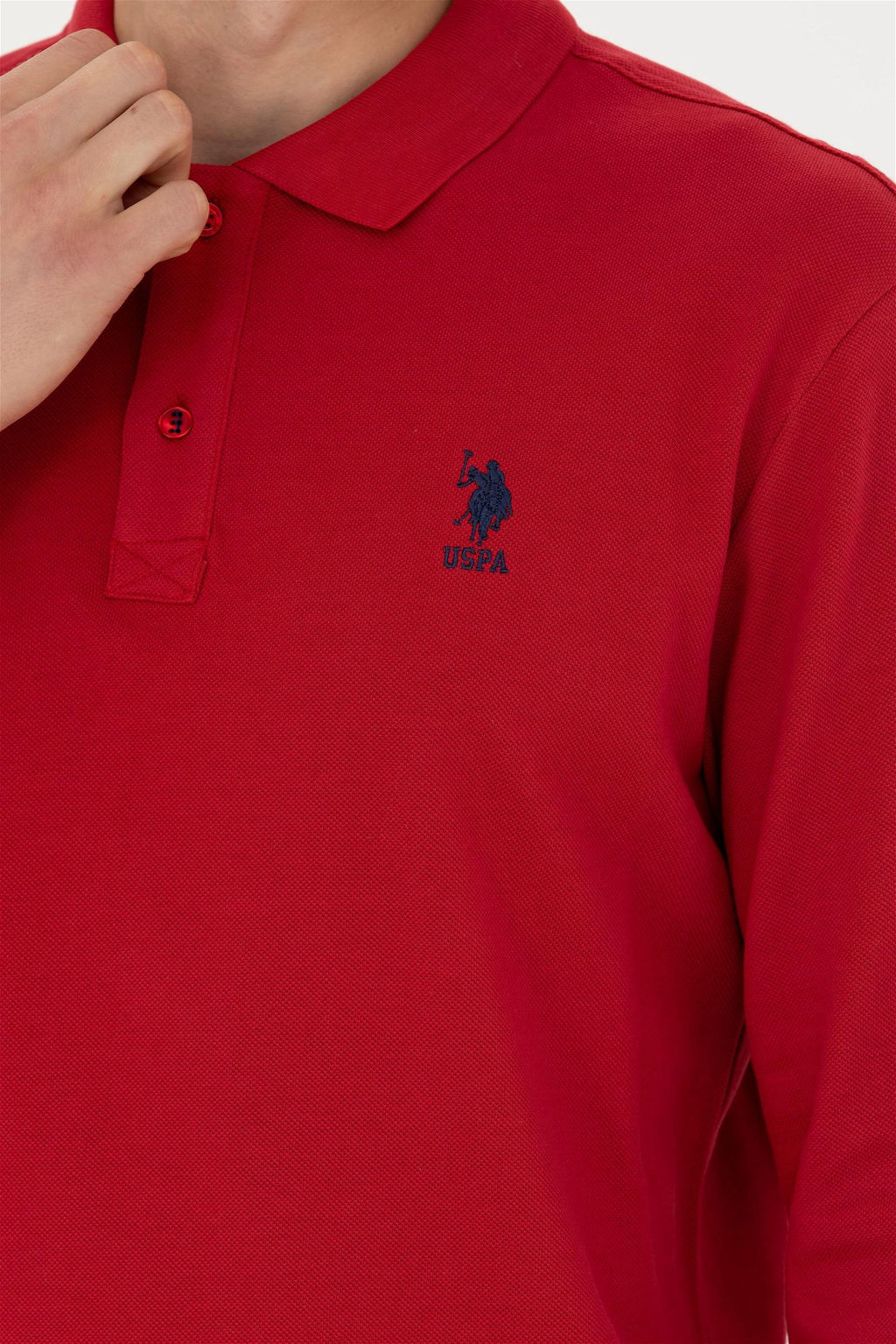 U. S. Polo Assn / Мужской красный базовый свитшот - U.s. polo assn фото 7