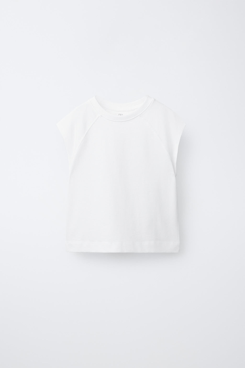 CAMISETA B?SICA MANGA RANGL?N / Blanco - Zara фото 3