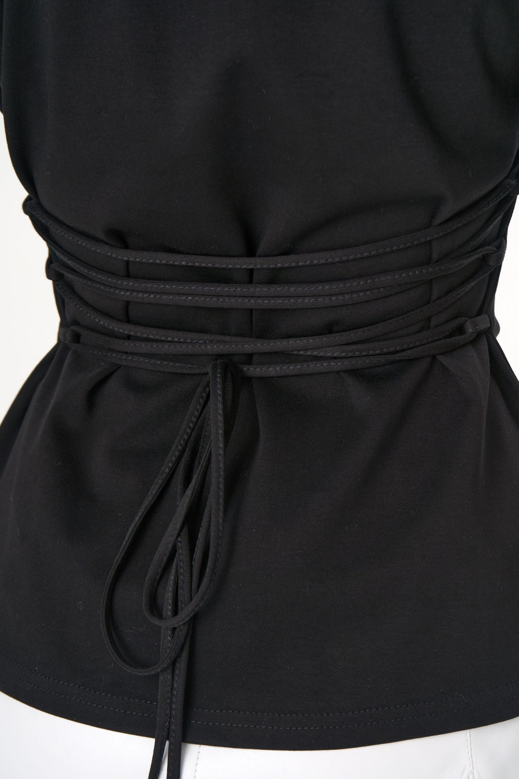 Футболка с завязками Николь (чёрный) - Эльза фото 4