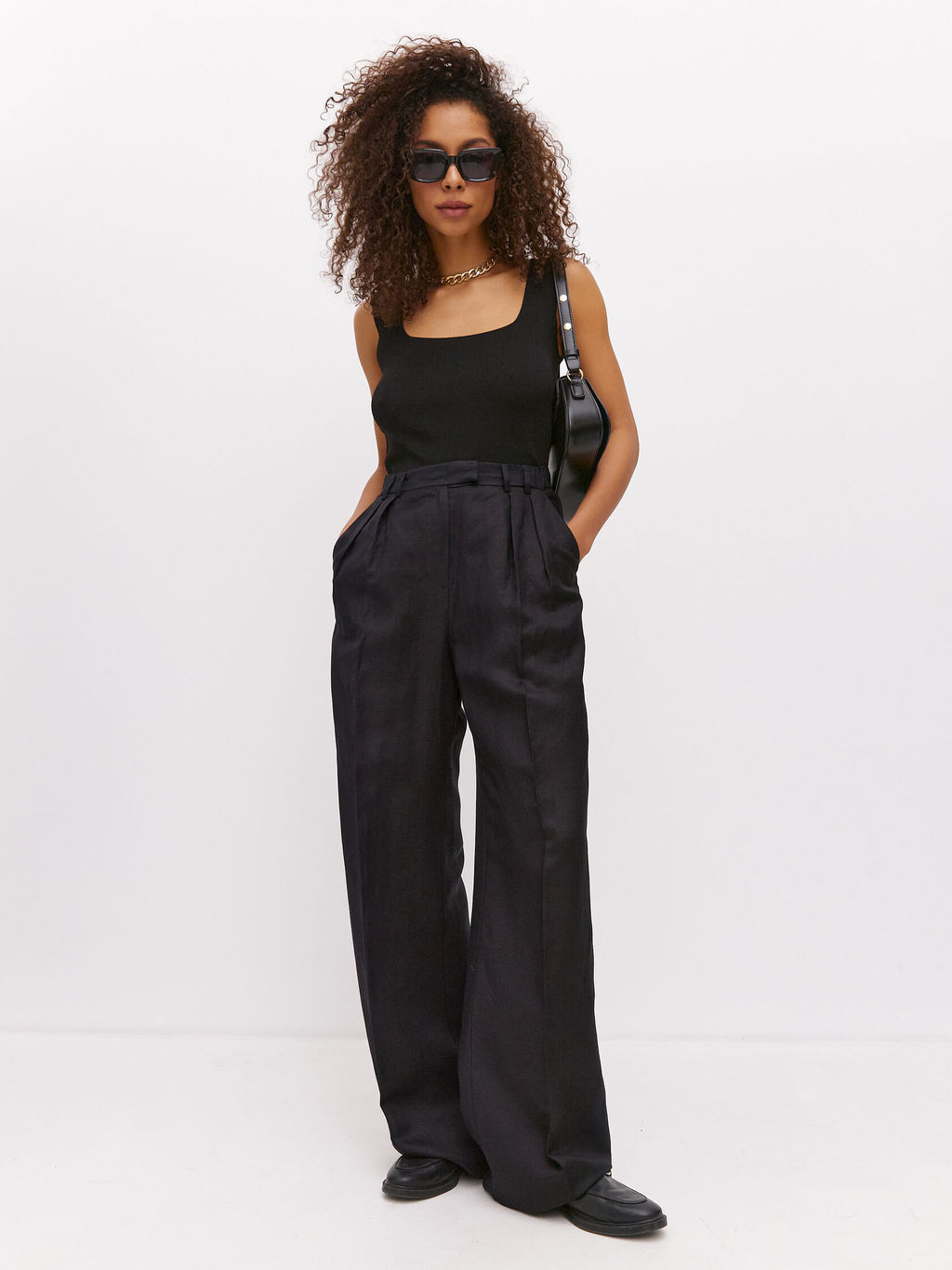 Широкие брюки из льна - TO BE ONE фото 2