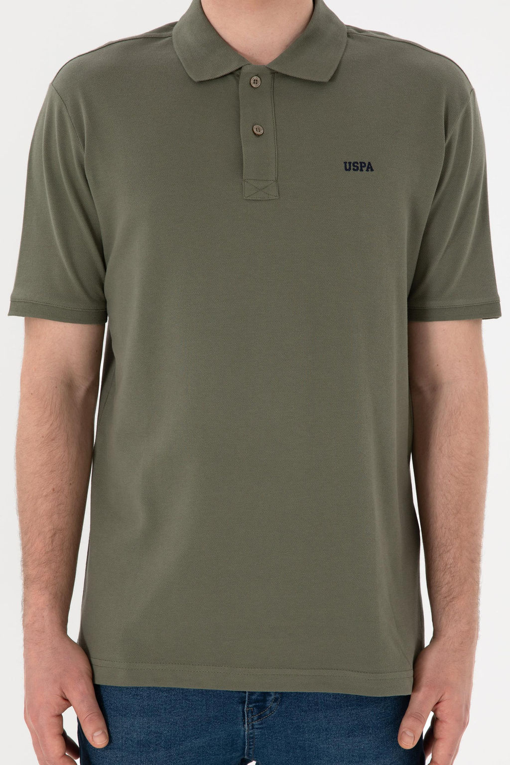 Футболка-поло U.S. Polo Assn Regular Fit темно-хаки из хлопка
