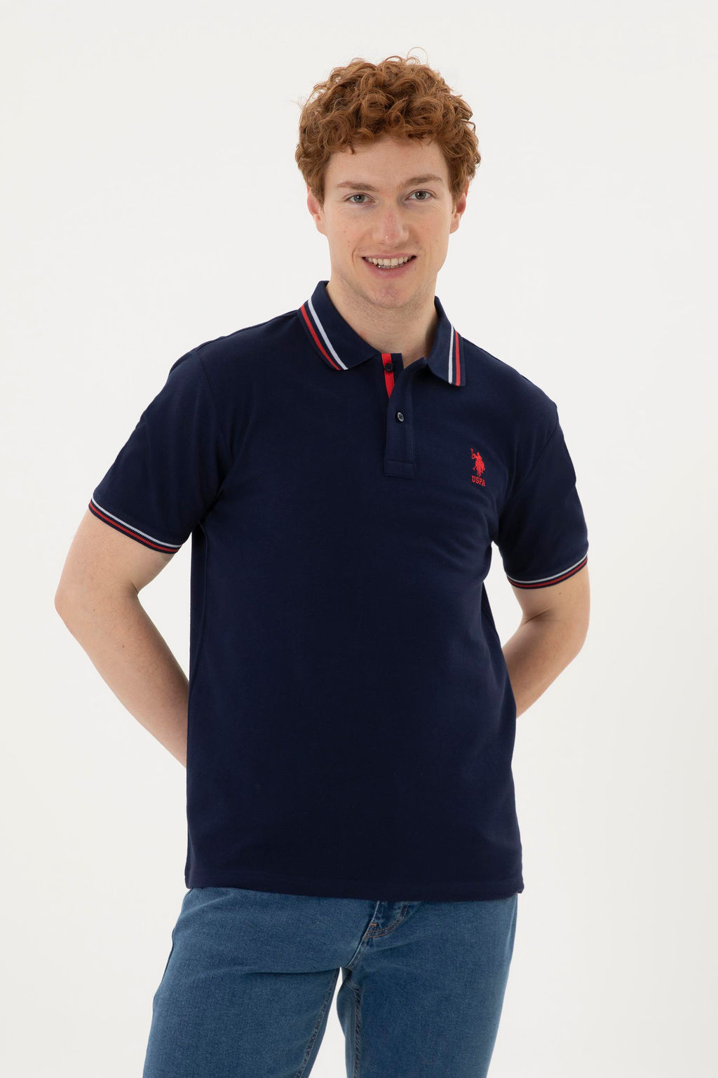 Футболка мужская U.S. Polo Assn темно-синяя хлопок  фото 8