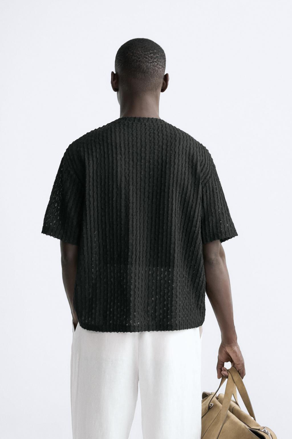 TEXTURED OPEN KNIT TOP - Zara фото 4
