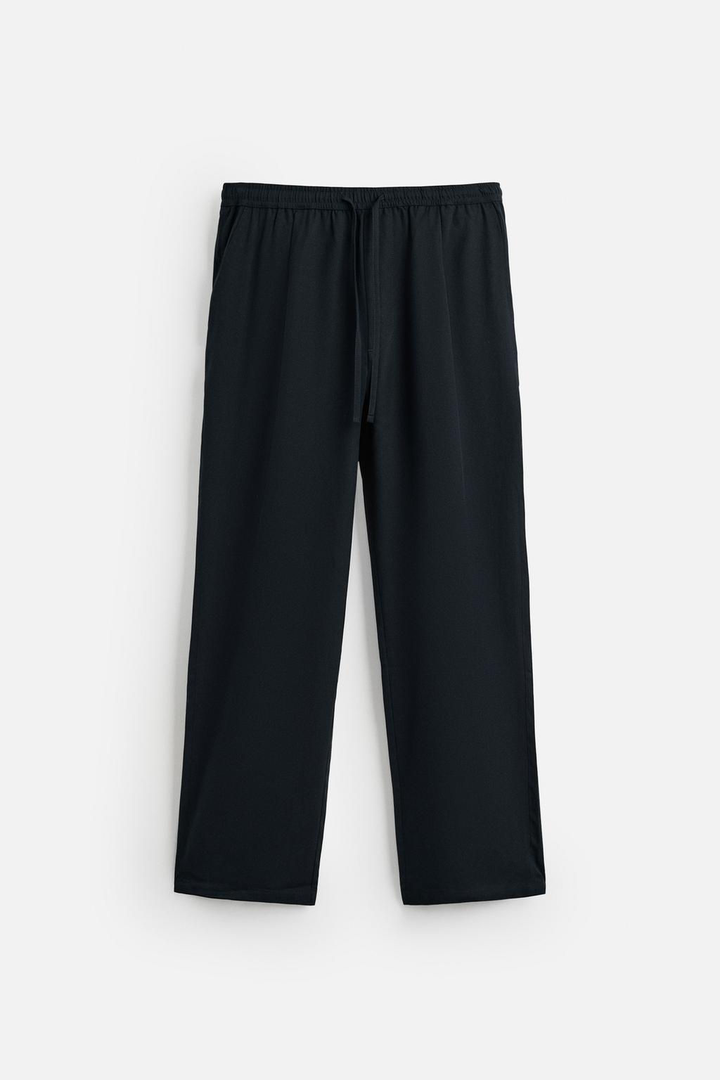 RELAXED FIT LYOCELL TROUSERS - Zara фото 8