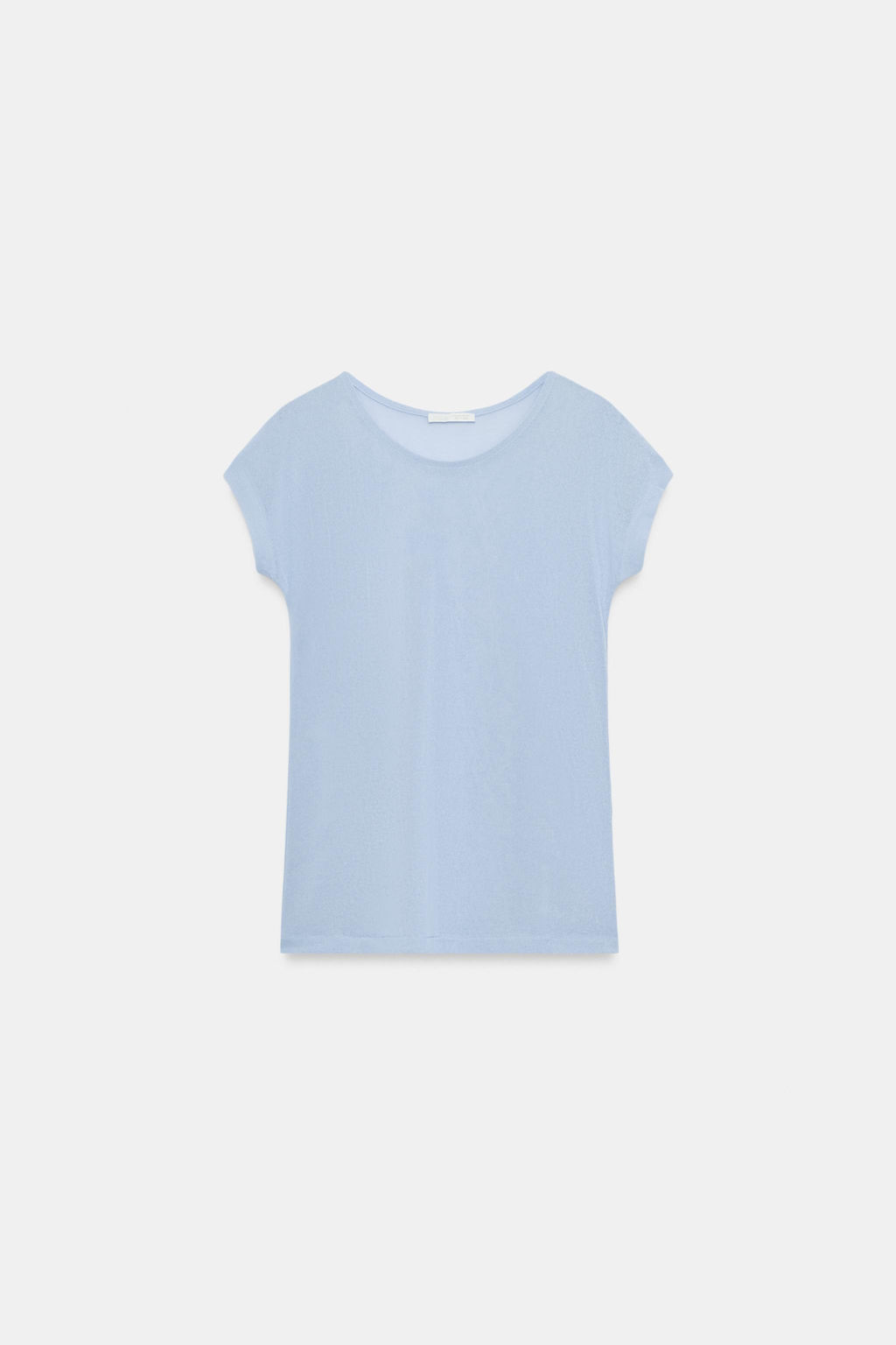 CAMISETA SEMITRANSPARENTE / Azul claro - Zara фото 5