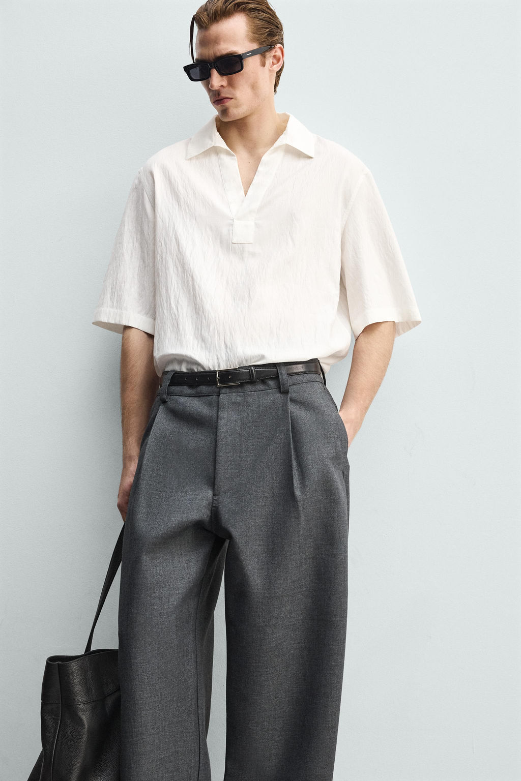 CAMISA POLO ESTRUCTURA RAYAS / Blanco - Zara фото 5