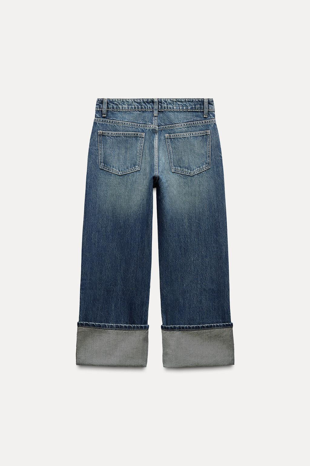 TRF STRAIGHT-LEG MID-RISE JEANS - Zara фото 5