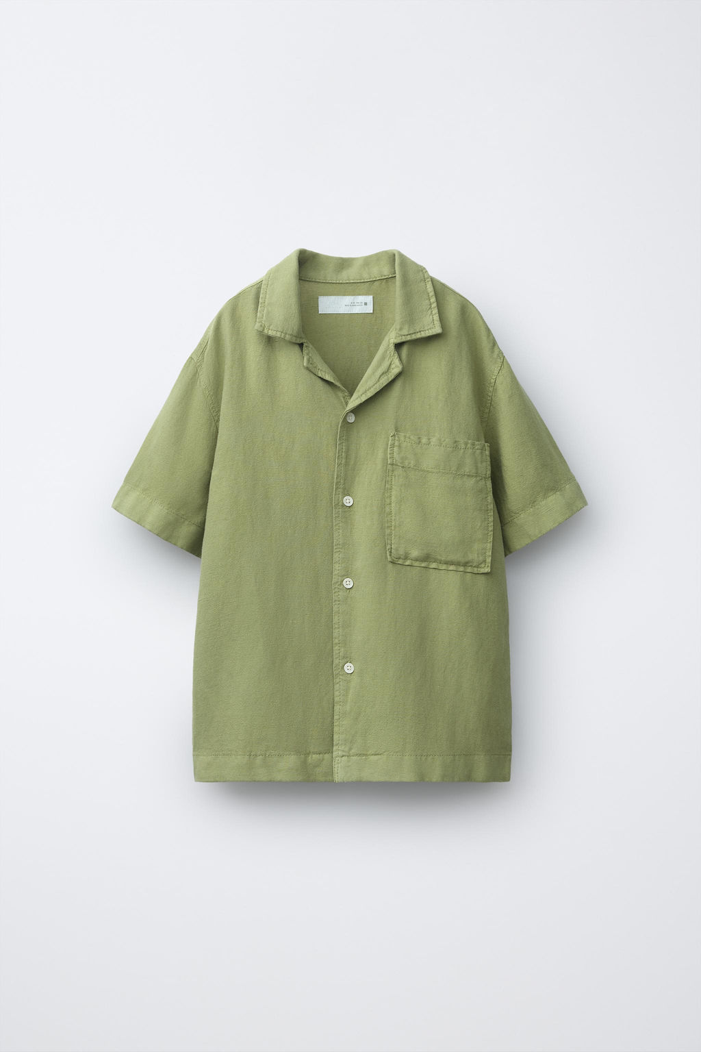 CAMISA FLUIDA CON LINO / Oliva - Zara фото 2