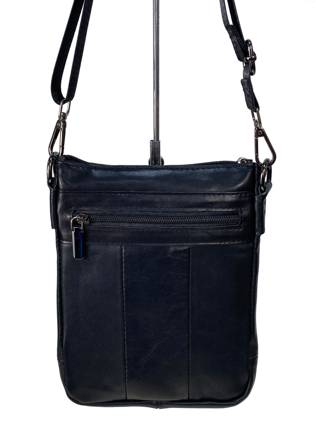 Сумка мужская из натуральной кожи, цвет черный - Greta фото 2