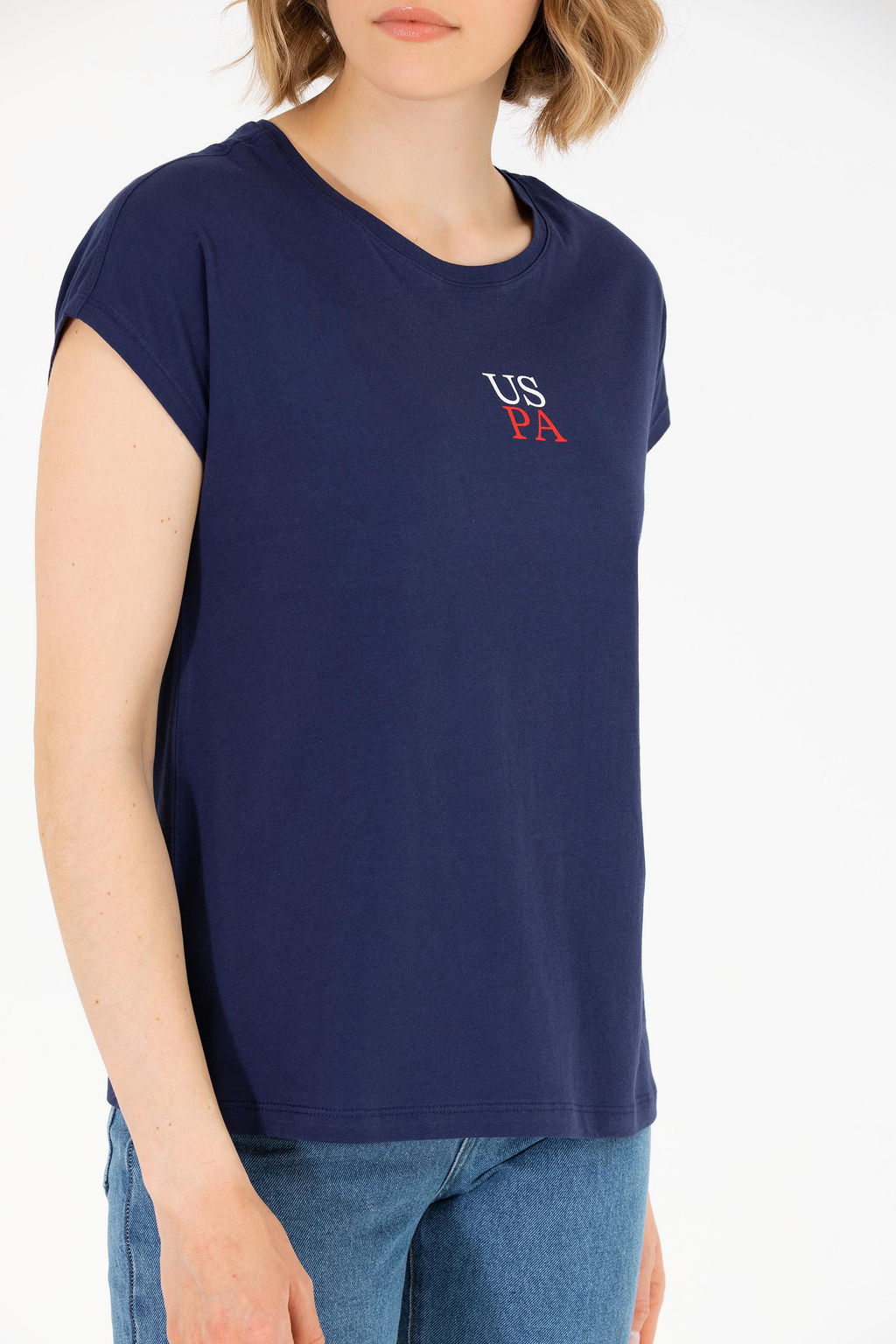 Kad_n Lacivert Bisiklet Yaka Ti__rt - U.s. polo assn фото 6