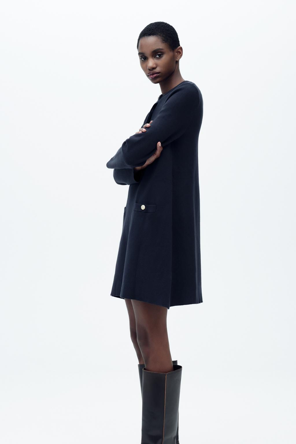 PLAIN KNIT MINI DRESS - Zara фото 3