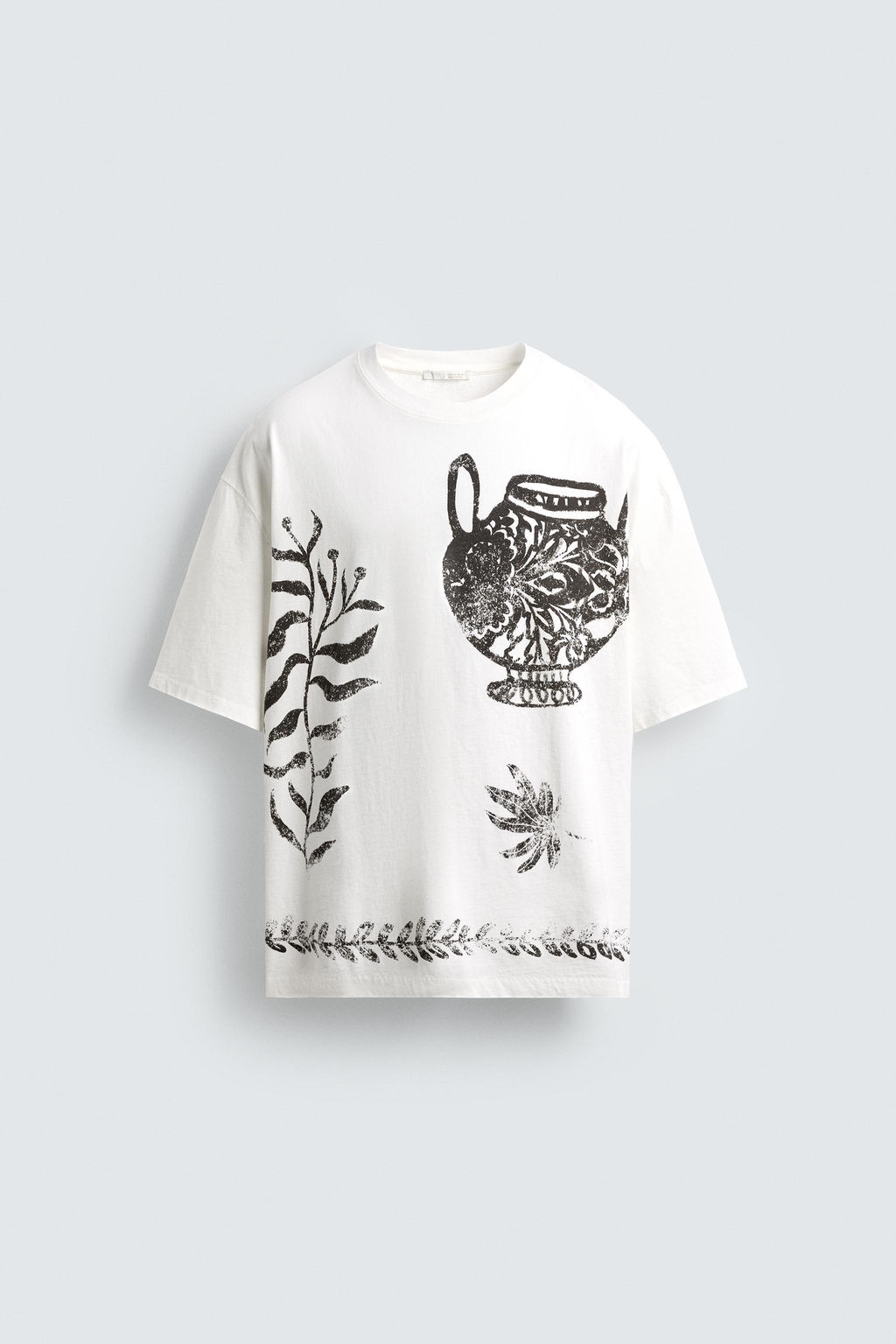 CONTRAST PRINT T-SHIRT - Zara фото 7