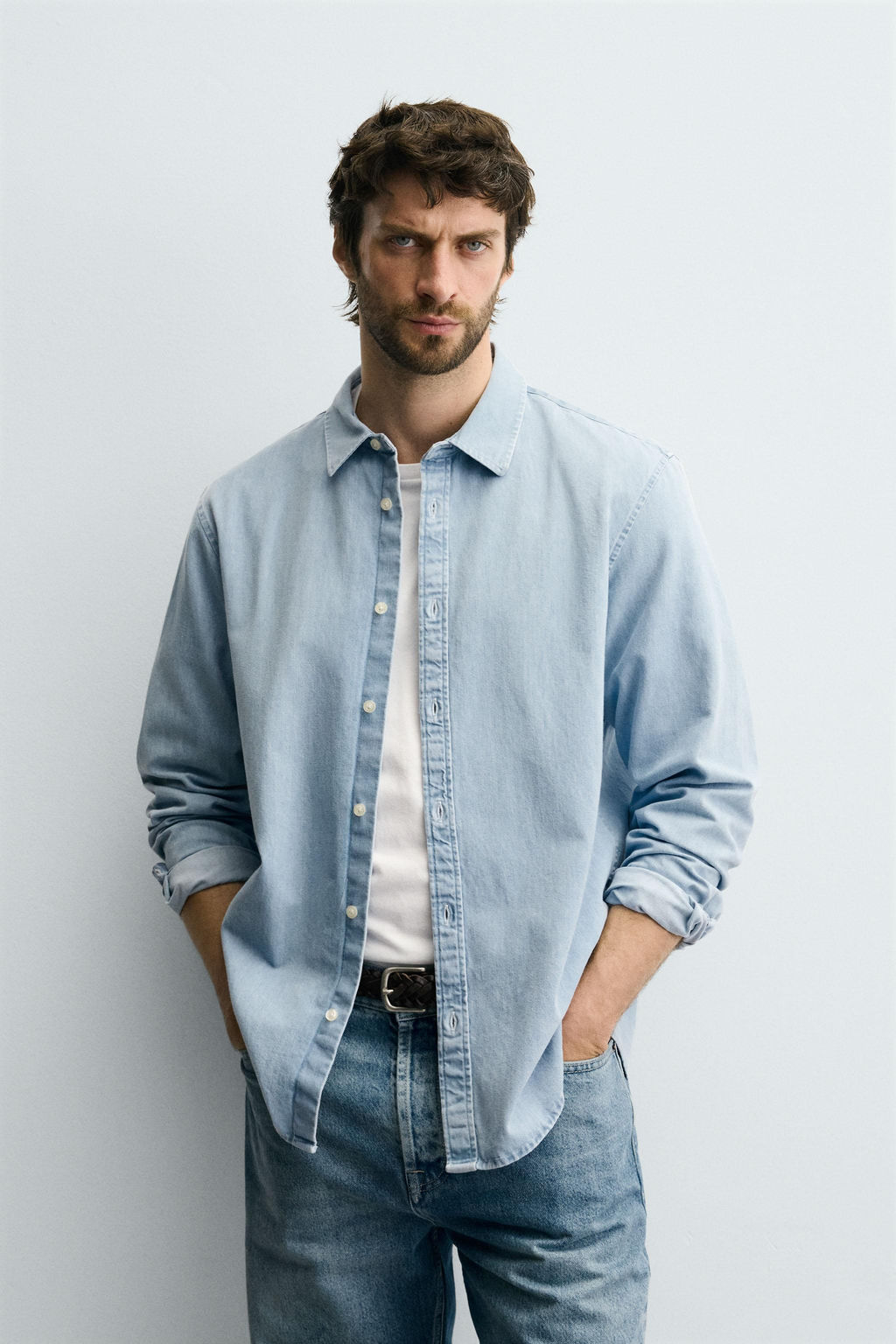 WASHED DENIM SHIRT - Zara фото 2