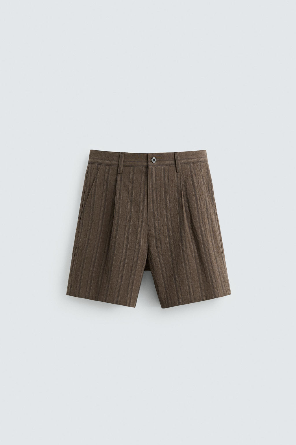 STRIPED REGULAR FIT BERMUDA SHORTS - Zara фото 7