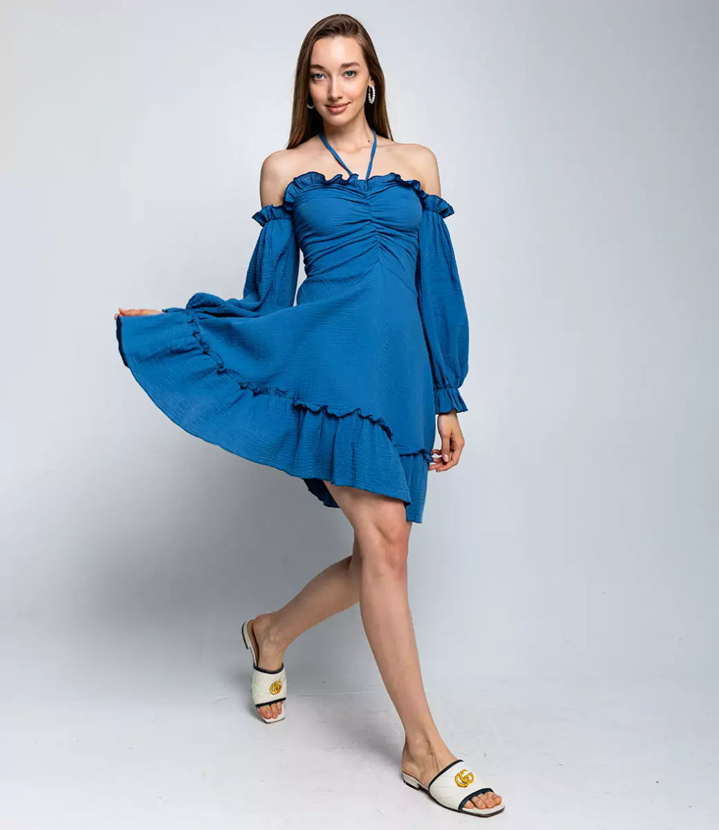 Платье #БШ2338, синий