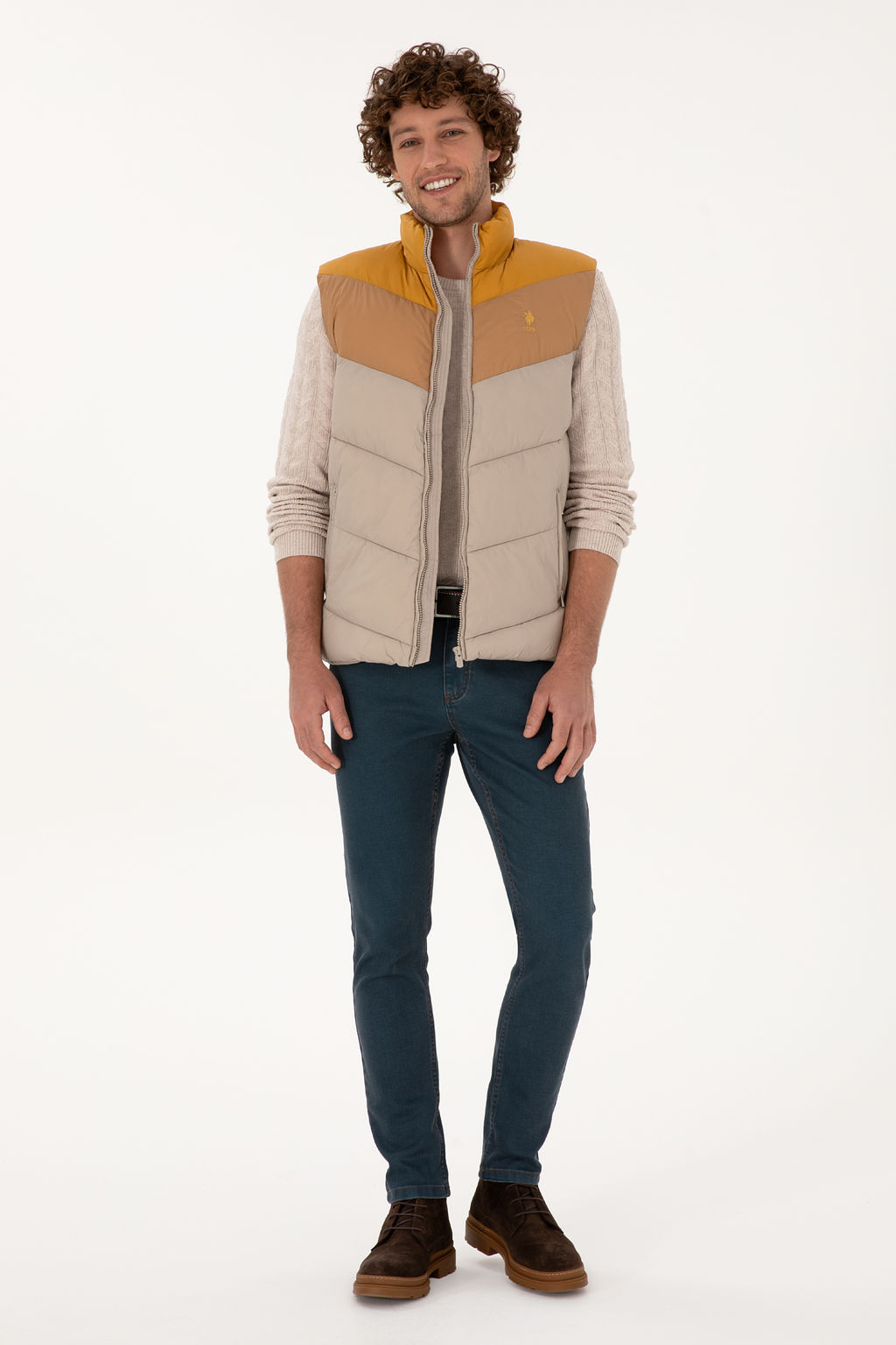 Erkek Camel Yelek - U.s. polo assn фото 4