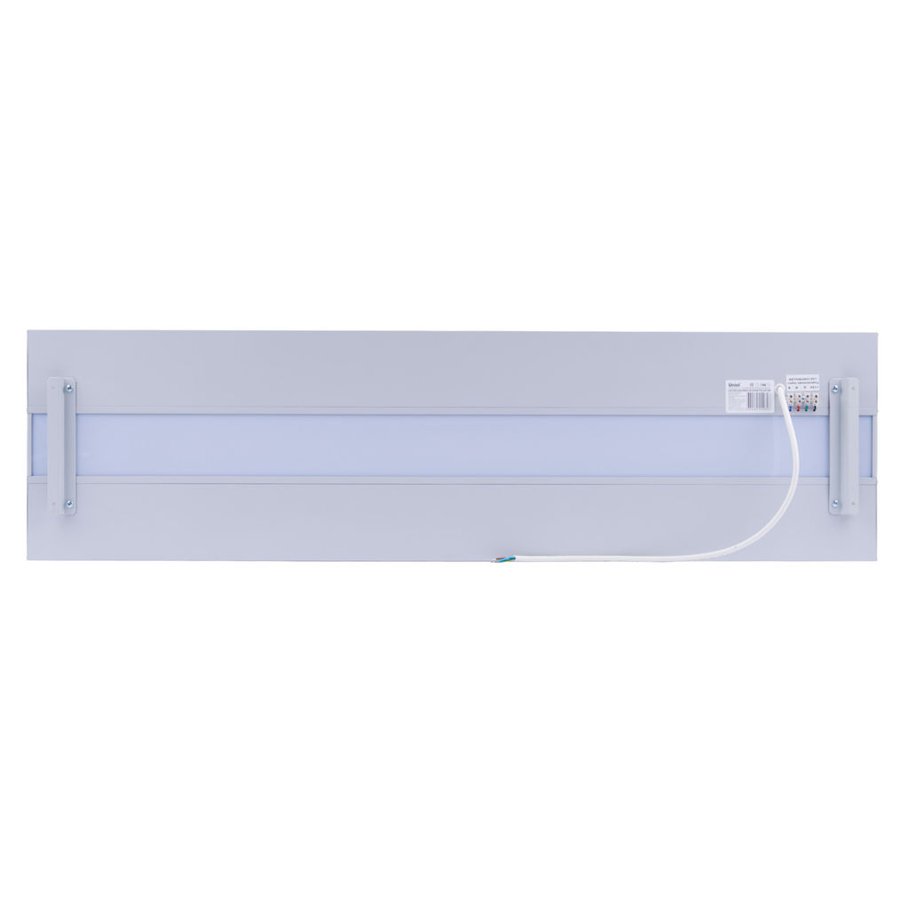 ULO-K16B 2x22W/4000K/L100 5W/RGB IP44 LIGHT GREY Светильник линейный светодиодный подвесной с фоновой подсветкой. Белый свет (4000К). Алюминий. Цвет светло-серый. TM Uniel